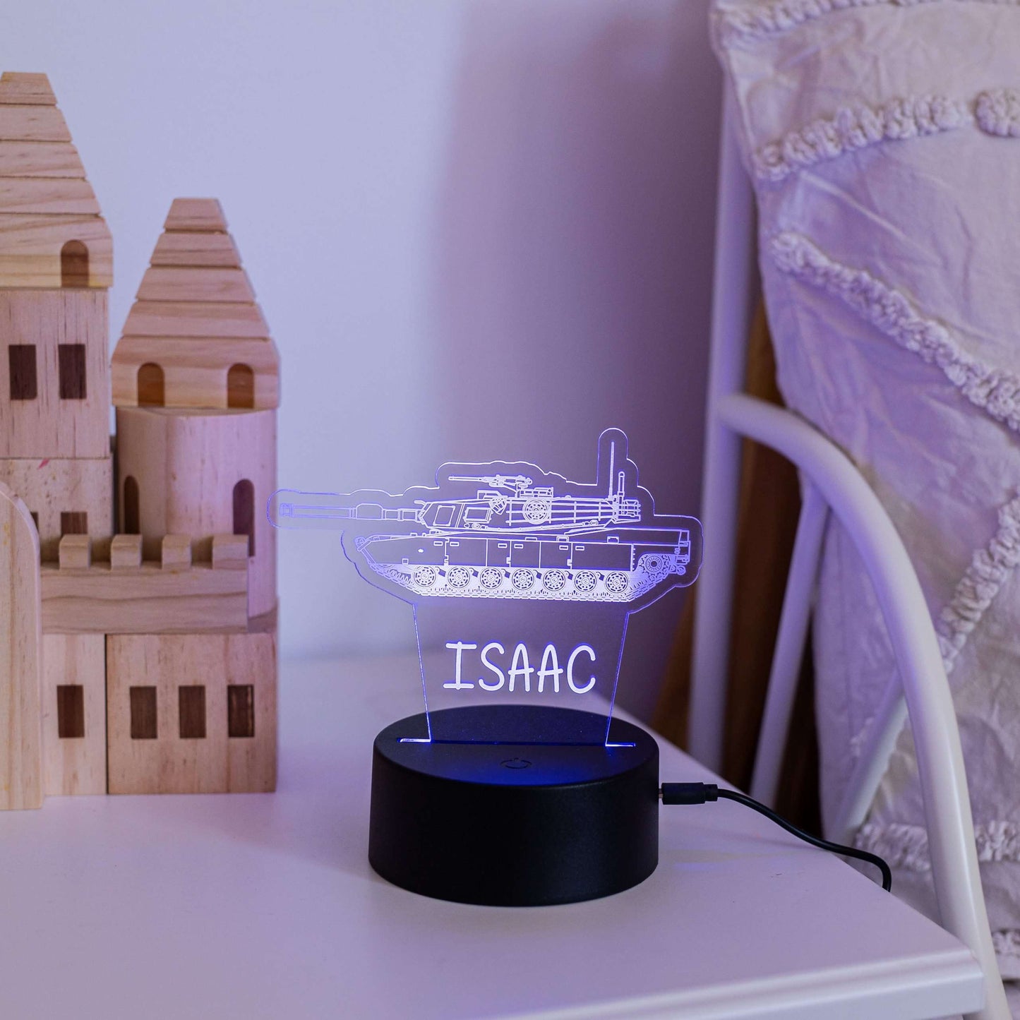 Tank Night Light with Black Base