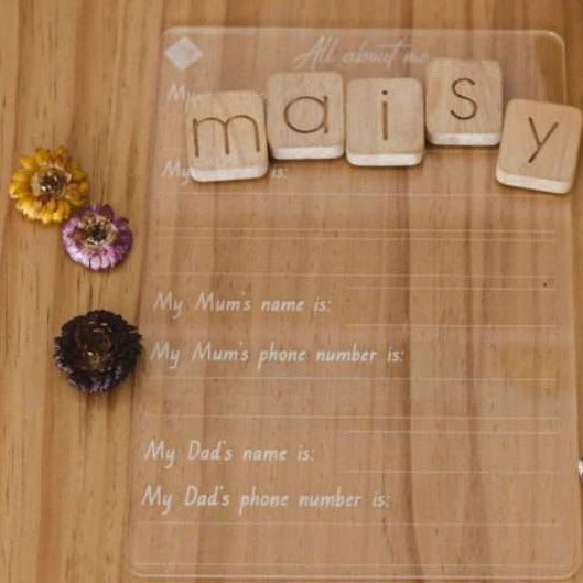 All About Me Tracing Board