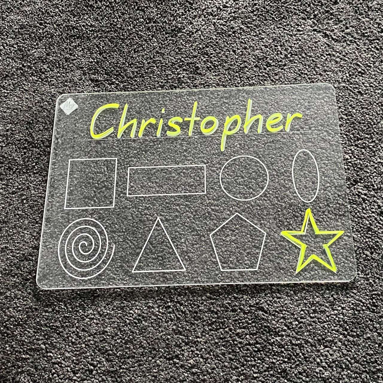 First Name Shapes Learning Tracing Board