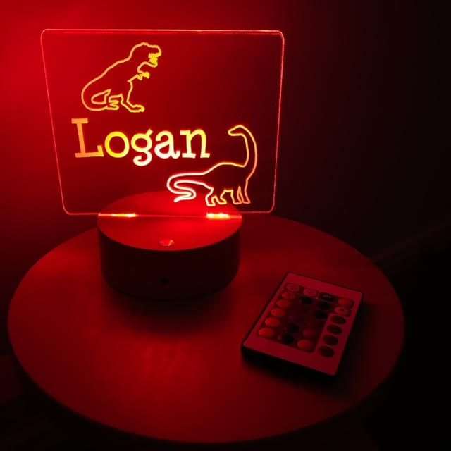 Dinosaurs Night Light with Red Light