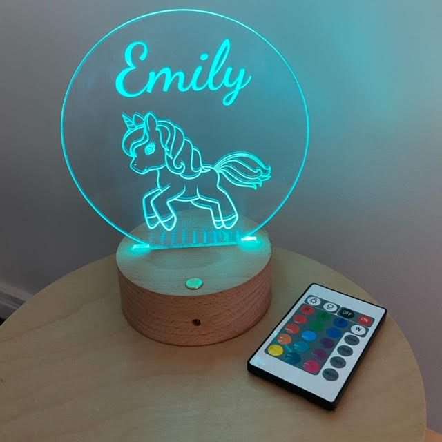 Dancing Unicorn Night Light Blue Light