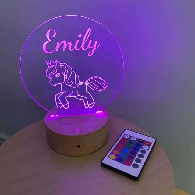 Dancing Unicorn Night Light Purple Light