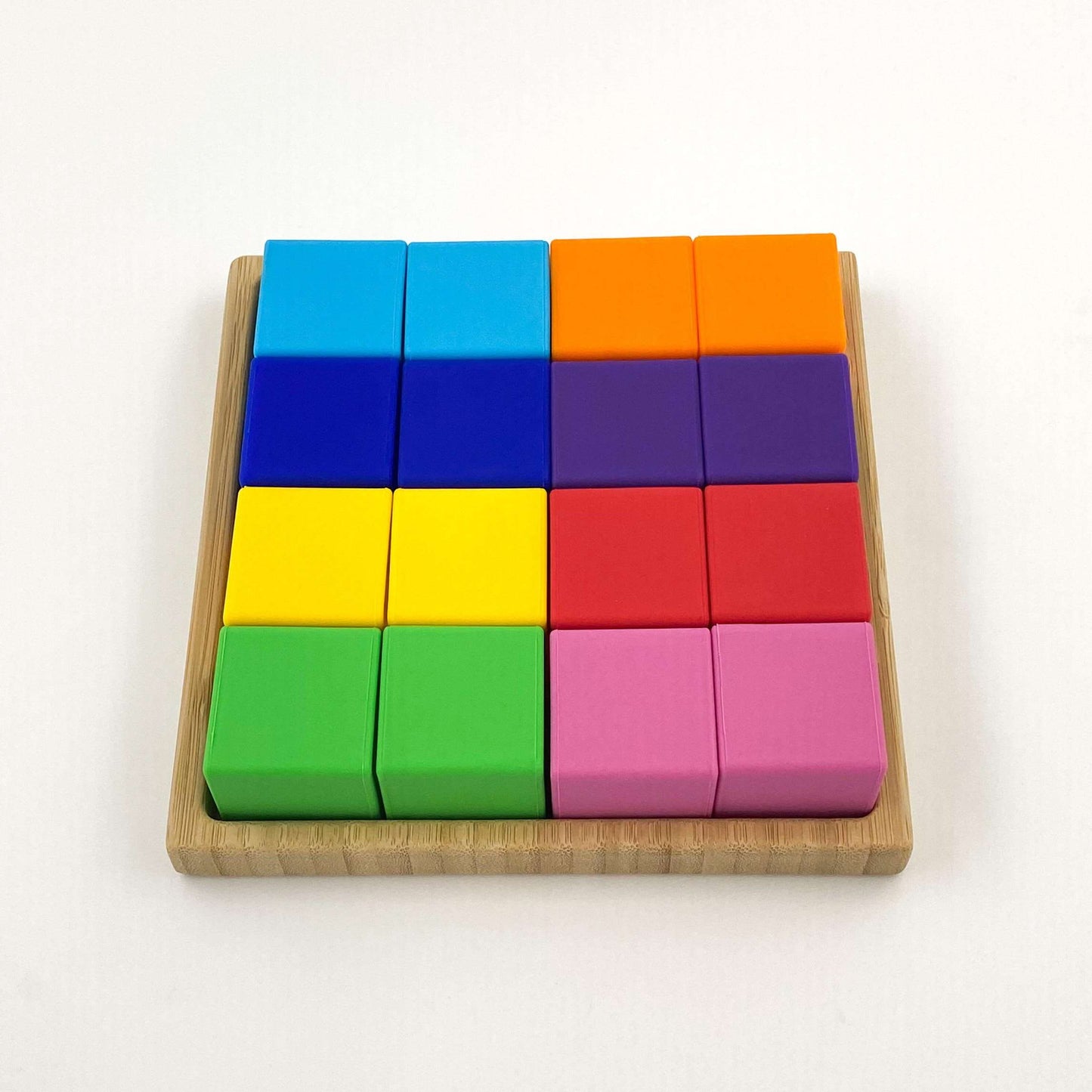 Silicone Rainbow Stacking Cube