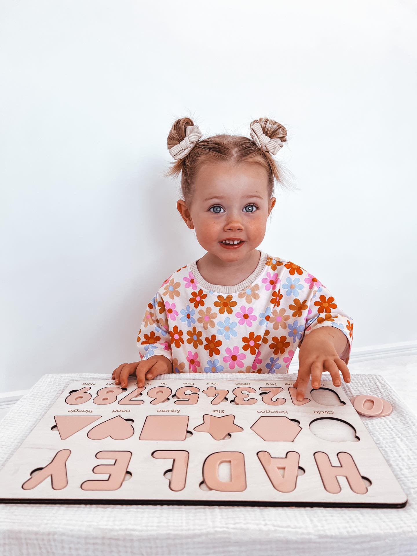 Personalised name, numbers and shapes puzzle