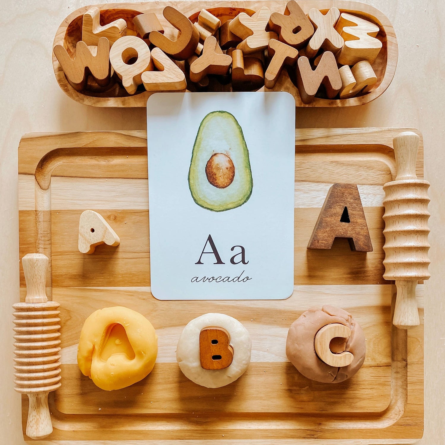 Q Toys | 2 Tone Wooden Capital Letters