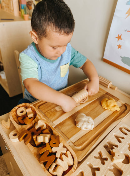 Q Toys | 2 Tone Wooden Capital Letters - 26 Piece Set