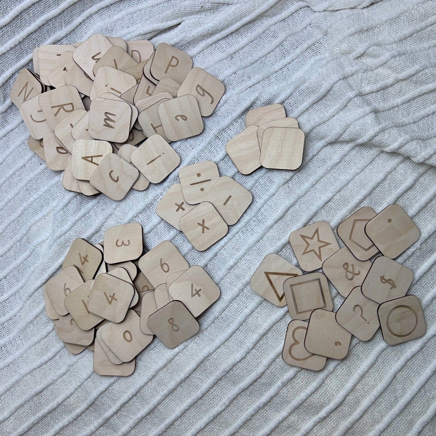Alphabet and Number Tiles - full set