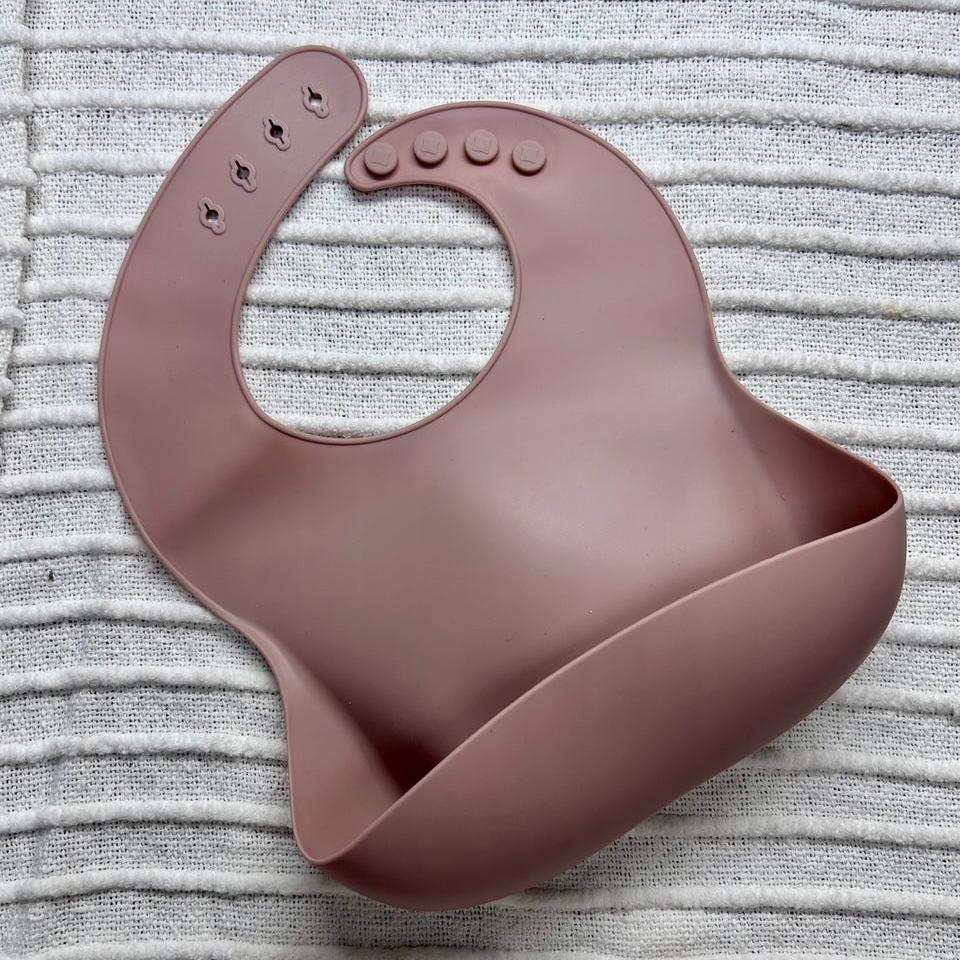 Beige Silicone Bib