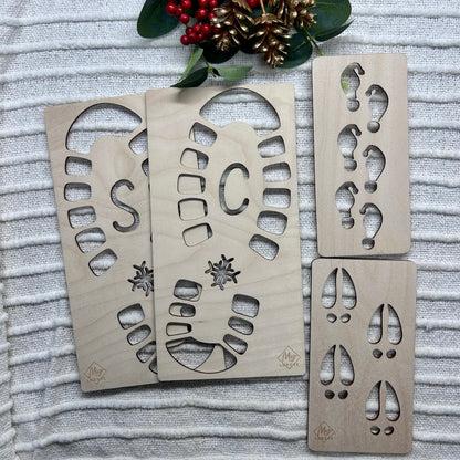 Christmas Footprint Stencil Bundle