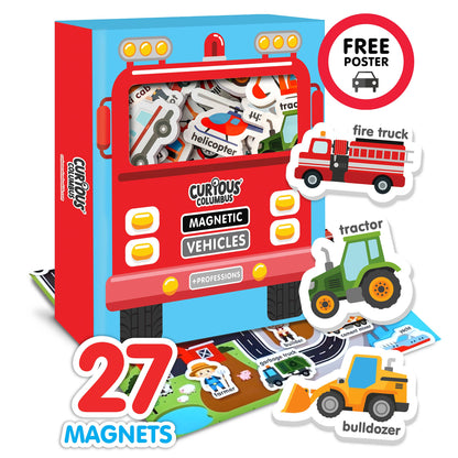 Curious Columbus Magnetic Vehicles + Professions Magnets