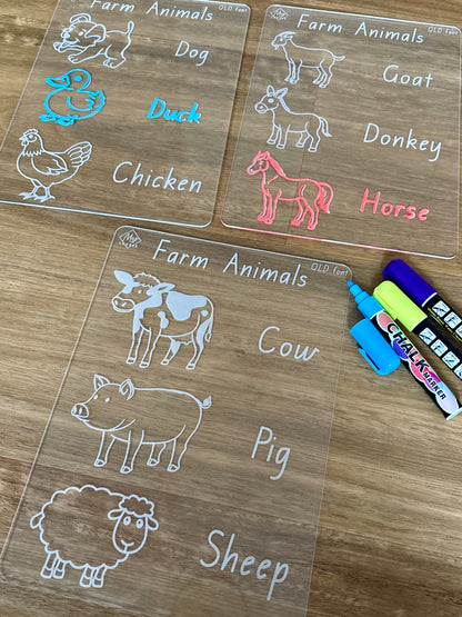 Farm Animals Tracing Board Bundle