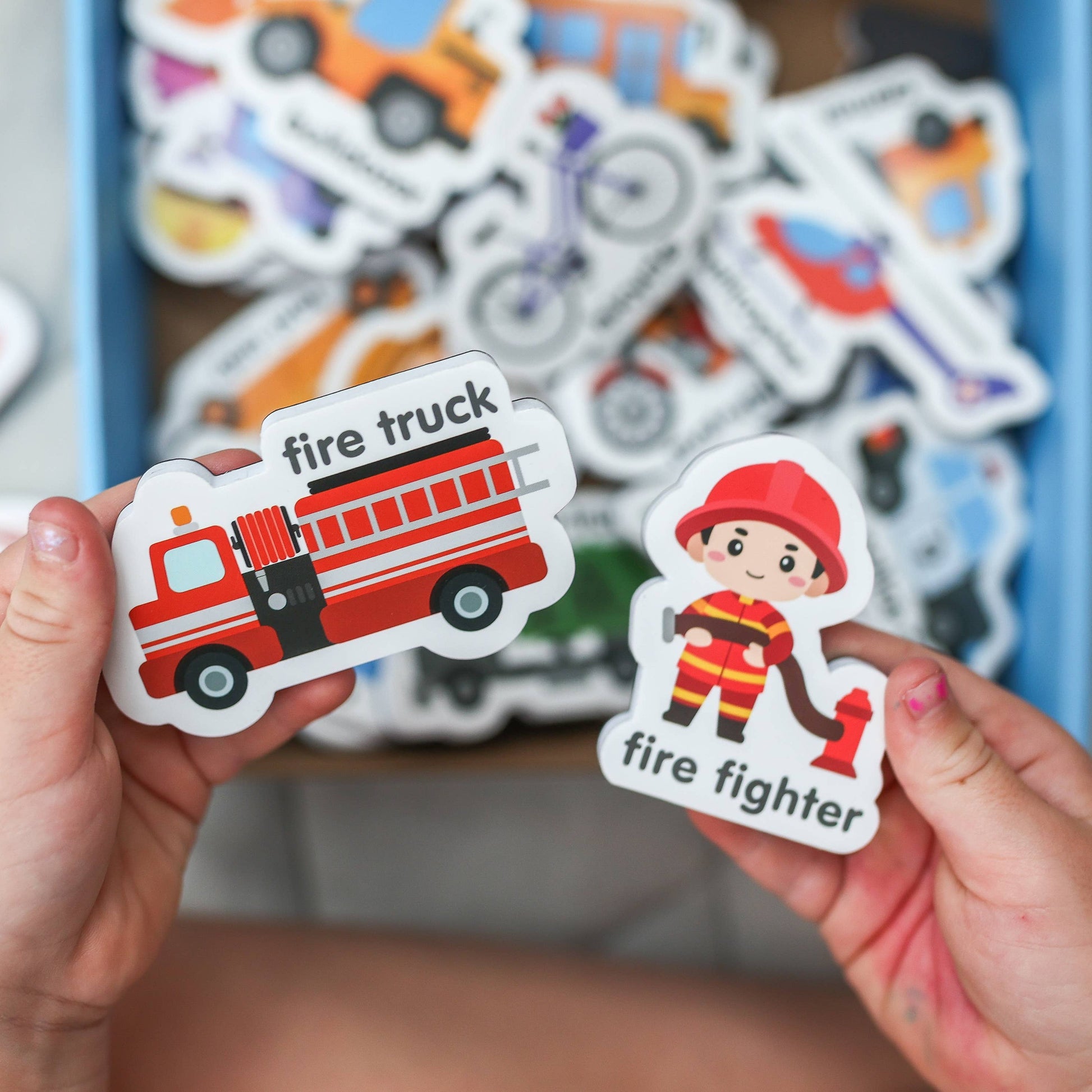 Fire Truck and Fire Fighter Magnets