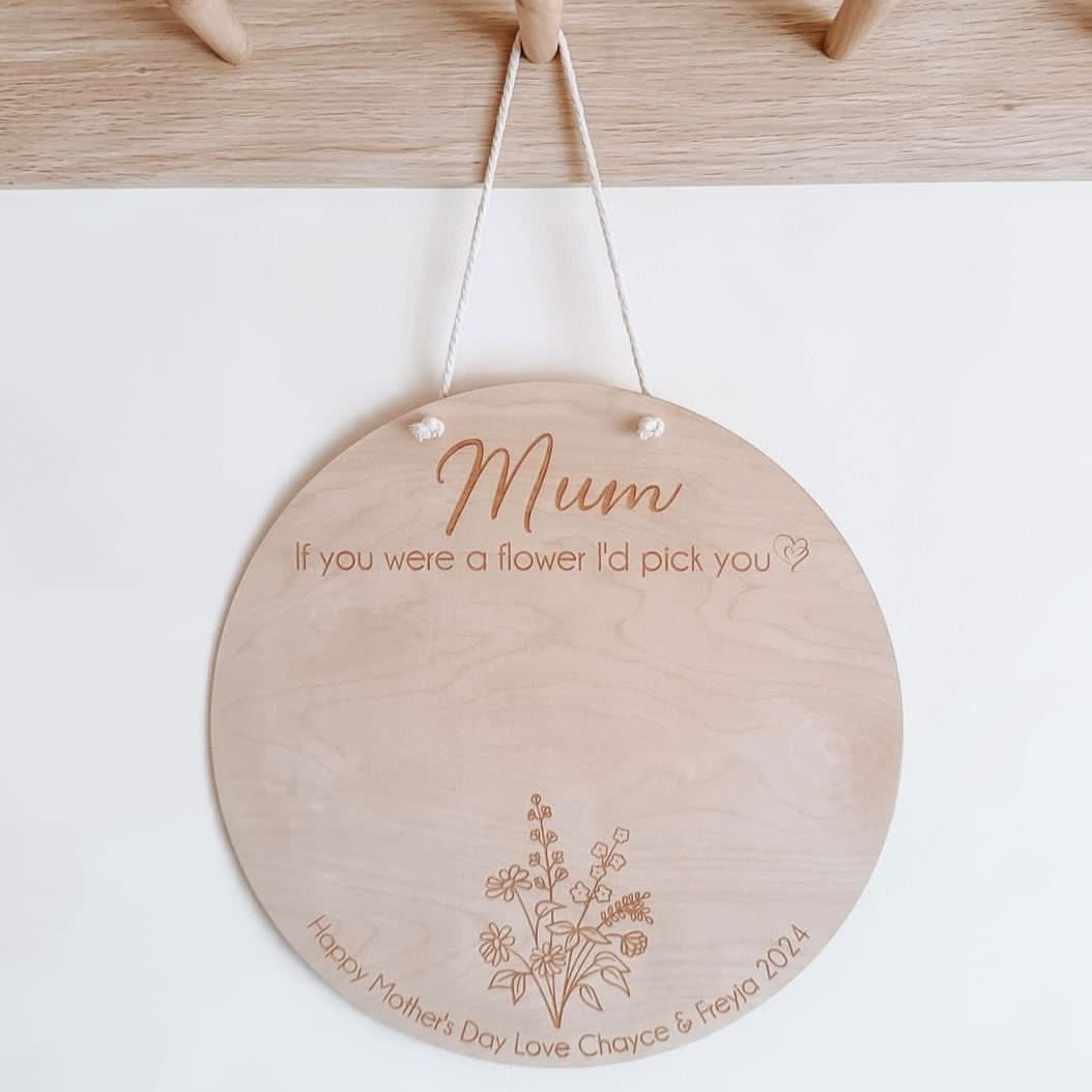 Flower Handprint Sign | Mother's Day Personalised Gift