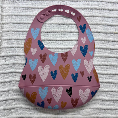 Hearts Silicone Bib