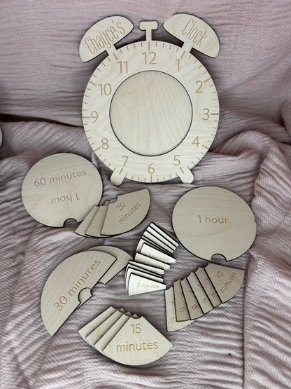 Timber Learning Clock
