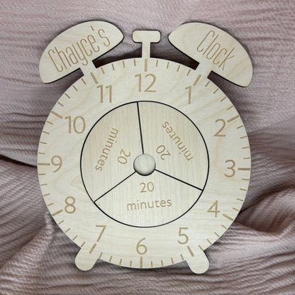 Timber Learning Clock
