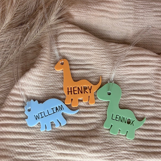 Dinosaur Bag Tag with 3 Different Designs