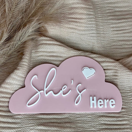She's Here Cloud Announcement Disc