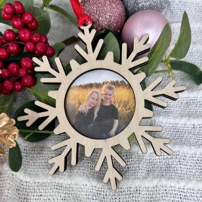 Snowflake Picture Christmas Ornament