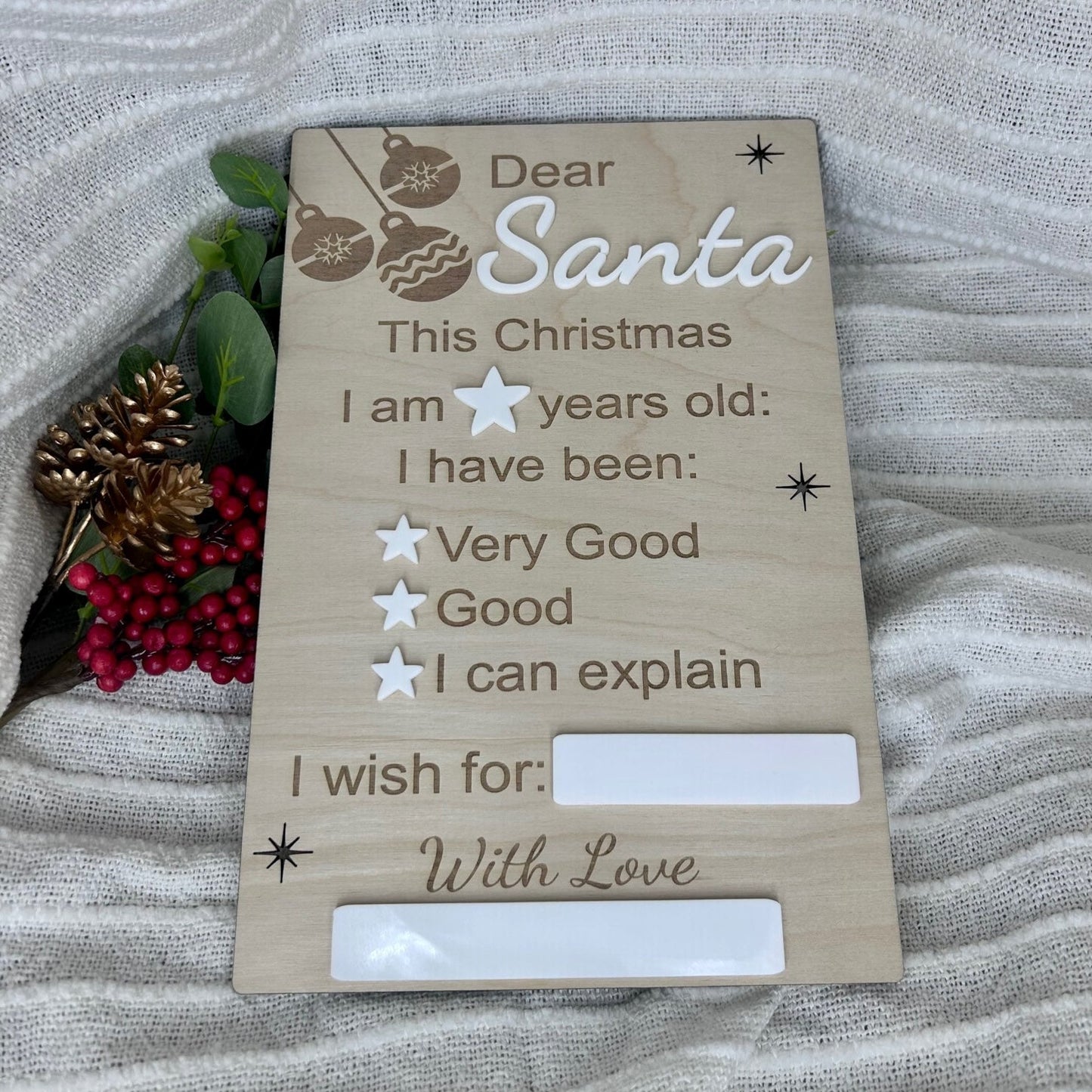 Reusable Santa Wish List Board