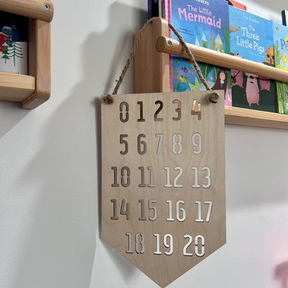 Numbers 0-20 Wall Hanging Sign | Educational