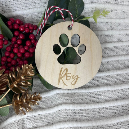 Dog Paw Christmas Bauble
