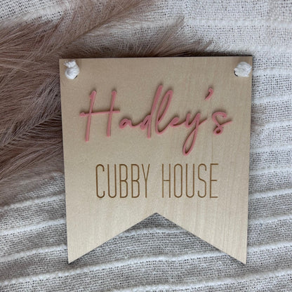 Cubby House Sign