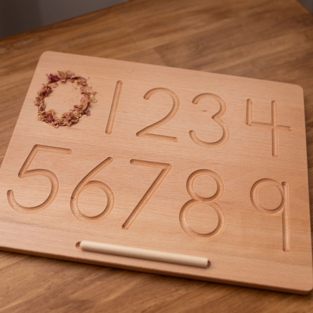 Wooden Numbers Montessori Tracing Board Dual Sided