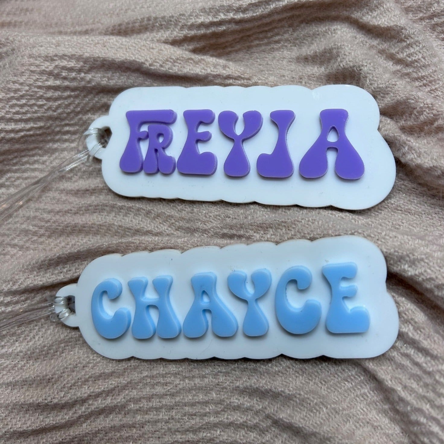 3D Personalised Acrylic Bag Tag - Back to School