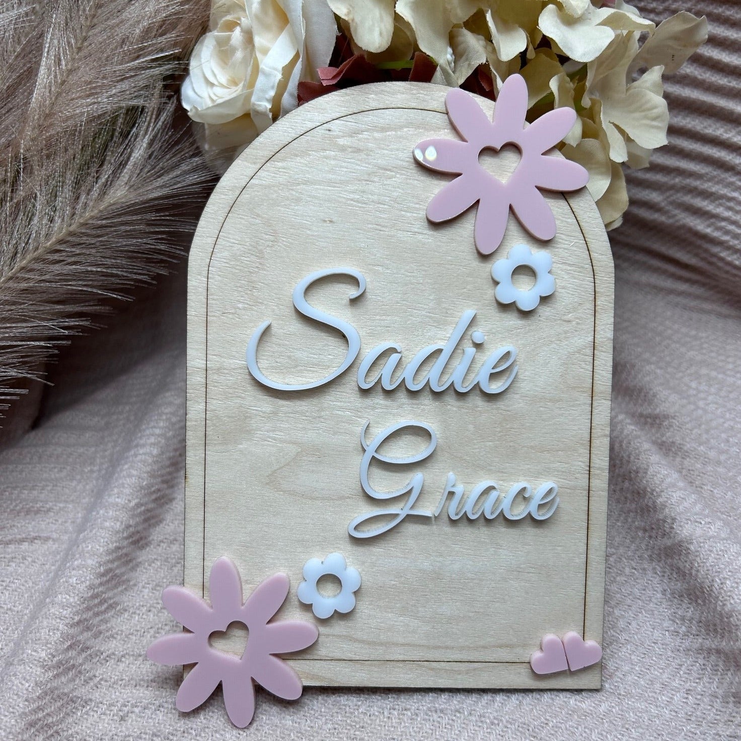 Baby Name Announcement Plaque