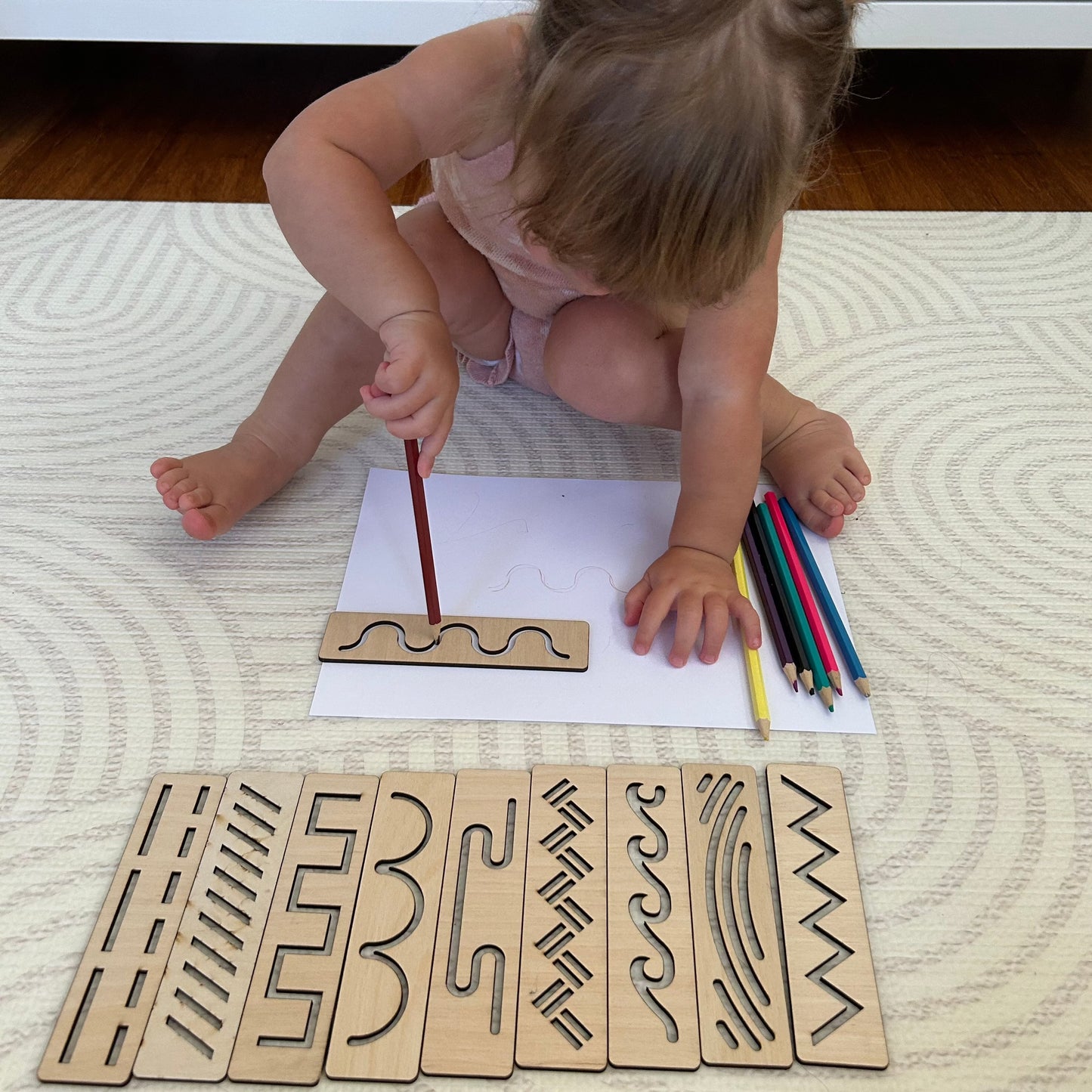 Educational Montessori Tracing Stencils