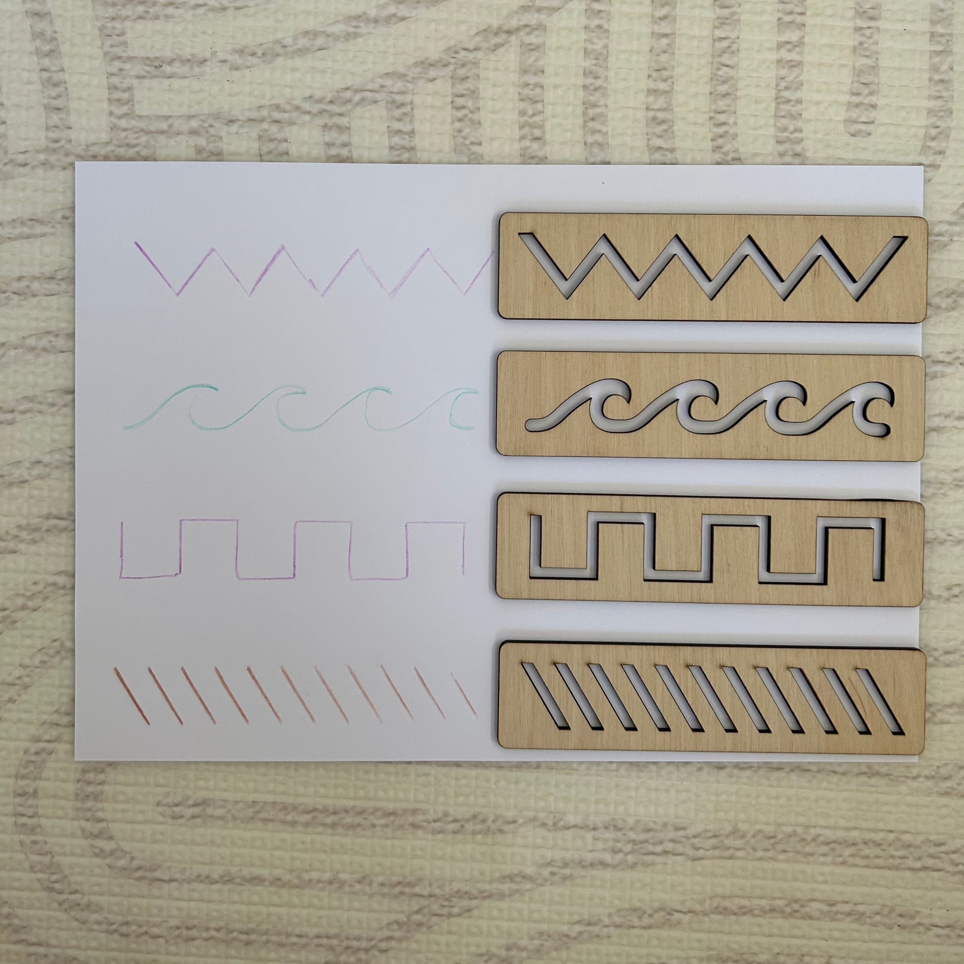 Educational Montessori Tracing Stencils