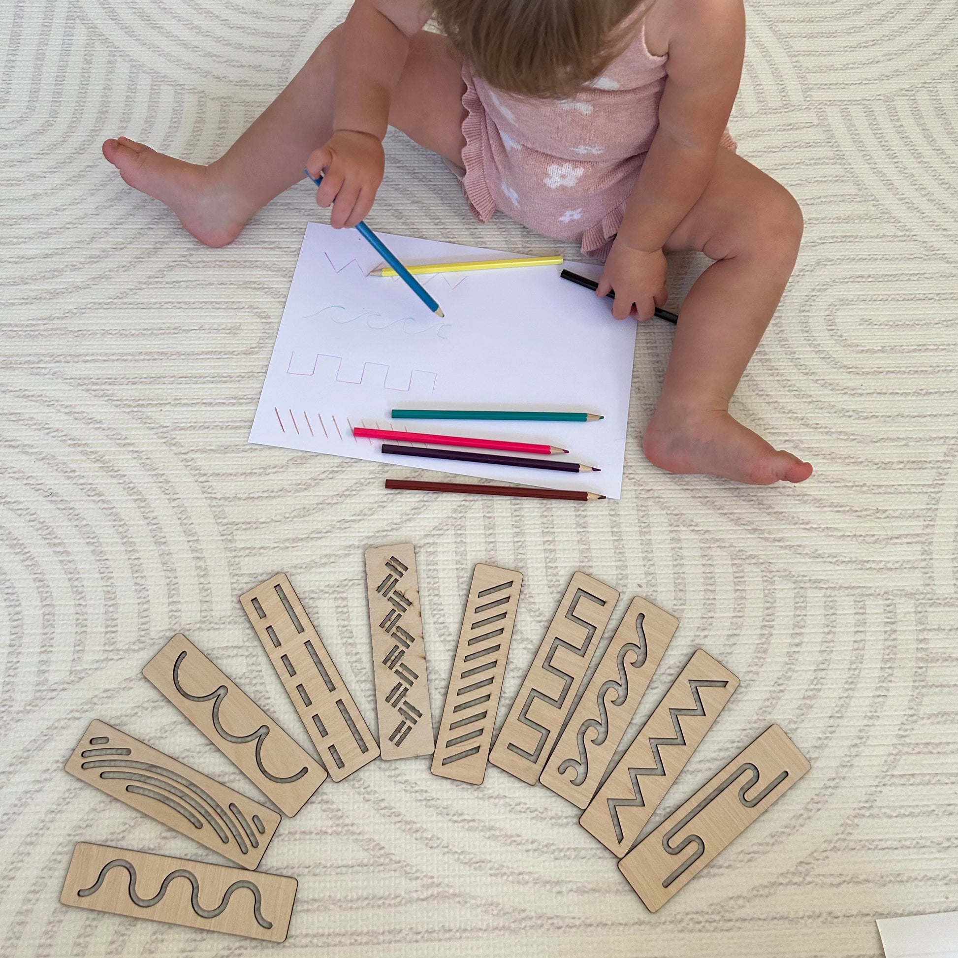 Educational Montessori Tracing Stencils