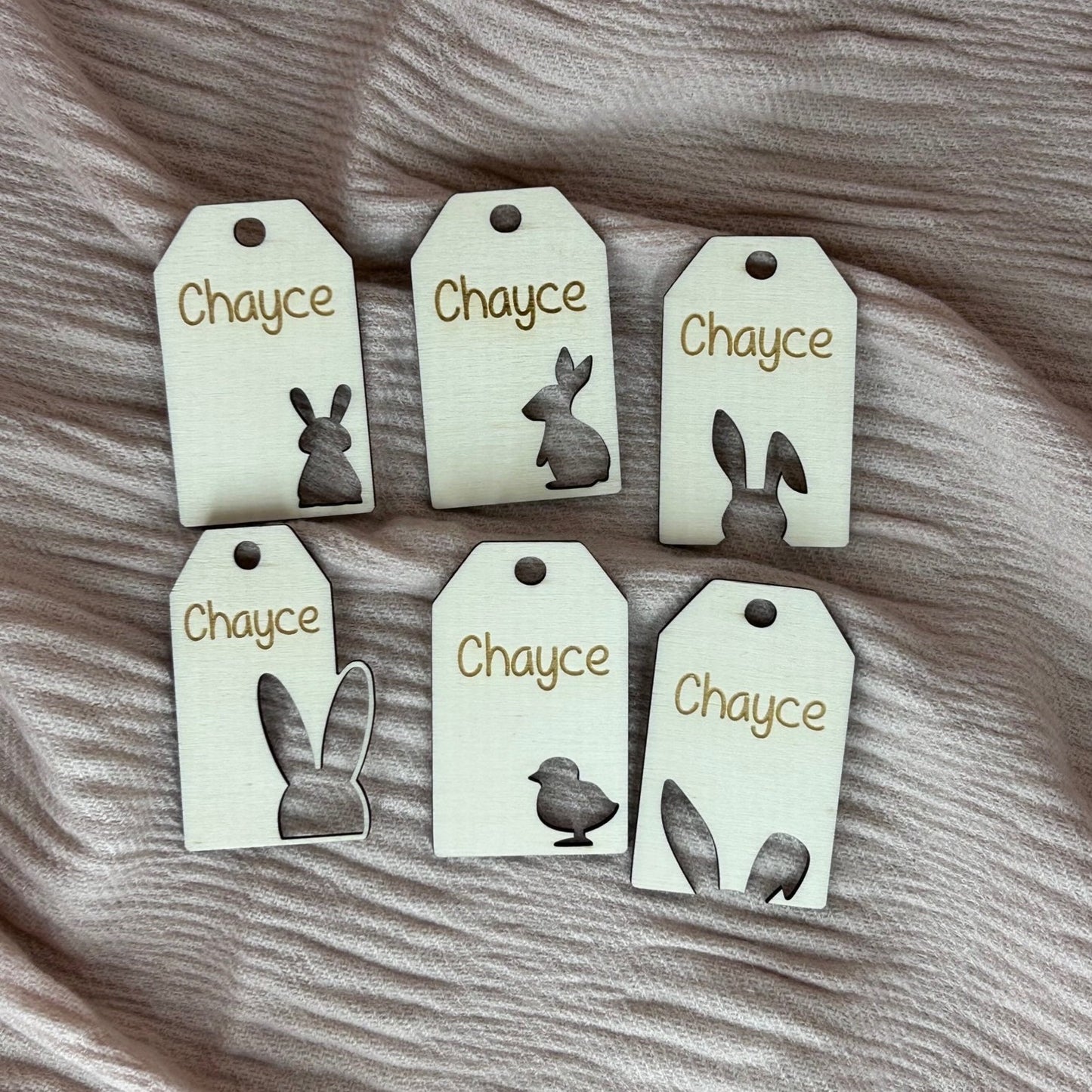 Personalised Easter Gift Tags set of six