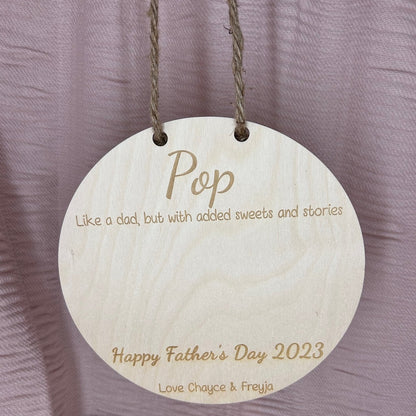 Pop Daddy Signs Pop Handprint Sign | Father's Day | My Luxeve