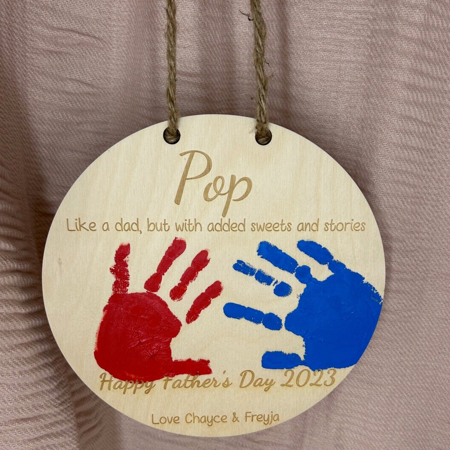 Pop Handprint Sign | Gift for Men 