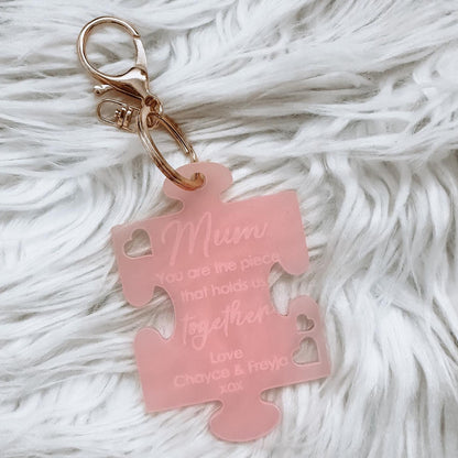 Mother's Day Puzzle Piece Keyring