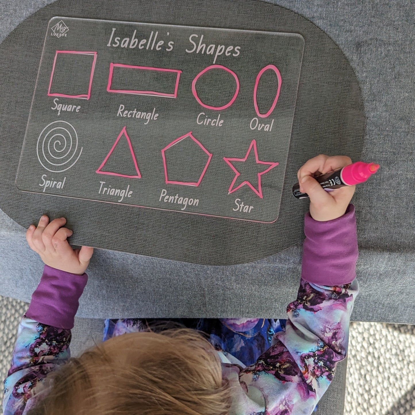 Personalised Shapes Learning Tracing Board