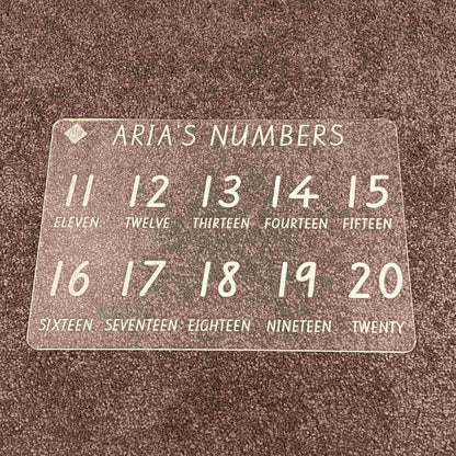 Personalised Numbers Extension Tracing Board 11-20