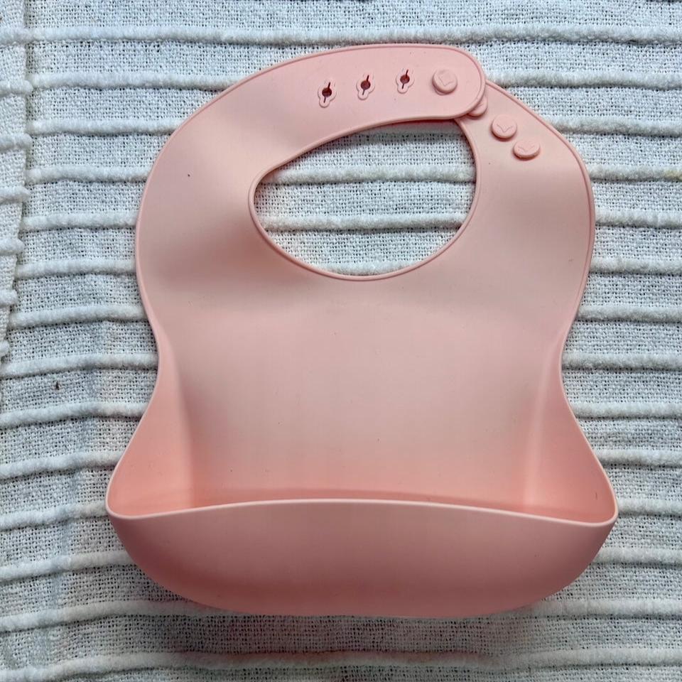 Pink Silicone Bib