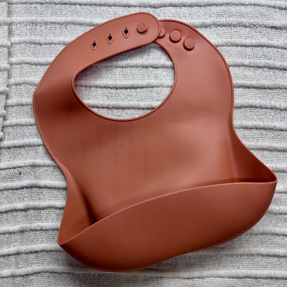 Rust Silicone Bib