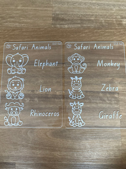Safari Animals Tracing Board Bundle