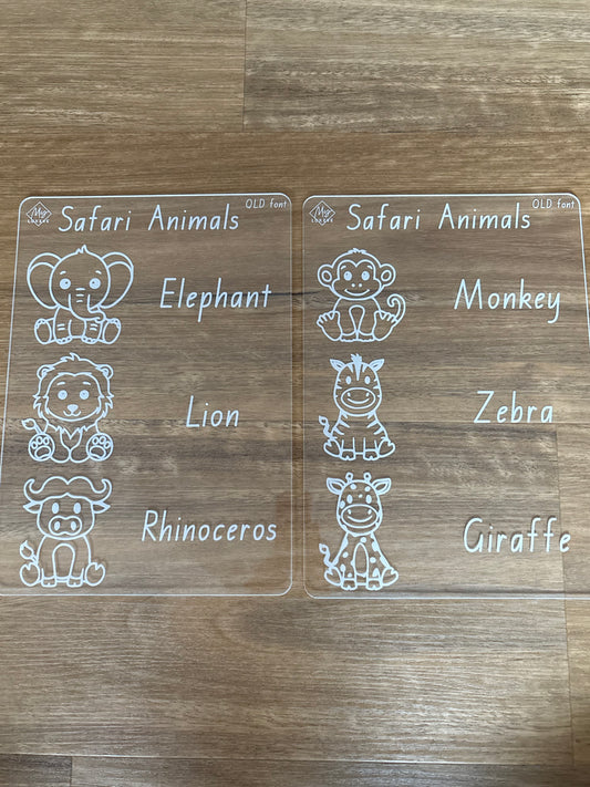 Safari Animals Tracing Board Bundle