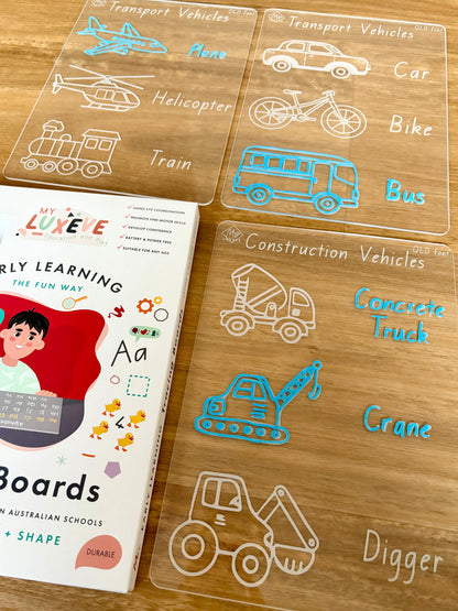 Transport Vehicles Tracing Board Bundle