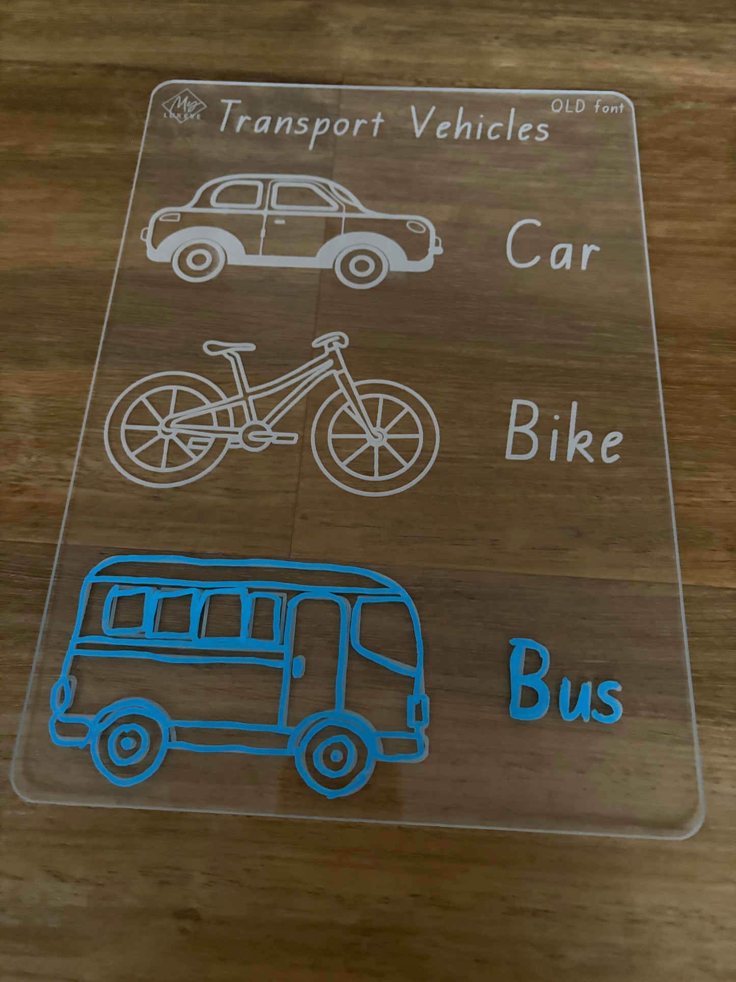 Transport Vehicles Tracing Board (Car, Bike, Bus)