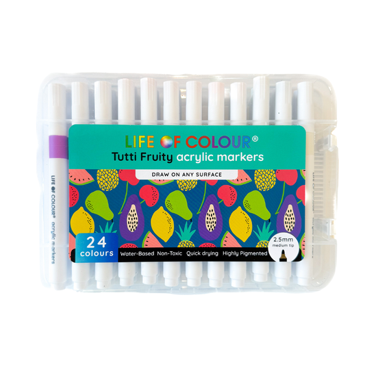 Life of Colour | Acrylic Markers Tutti Fruity - set of 24