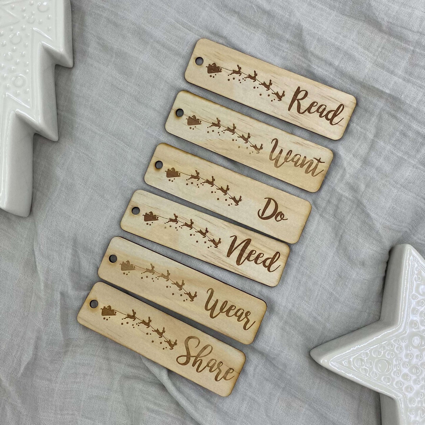 Christmas Mindful Tags, Christmas Sley design, full set