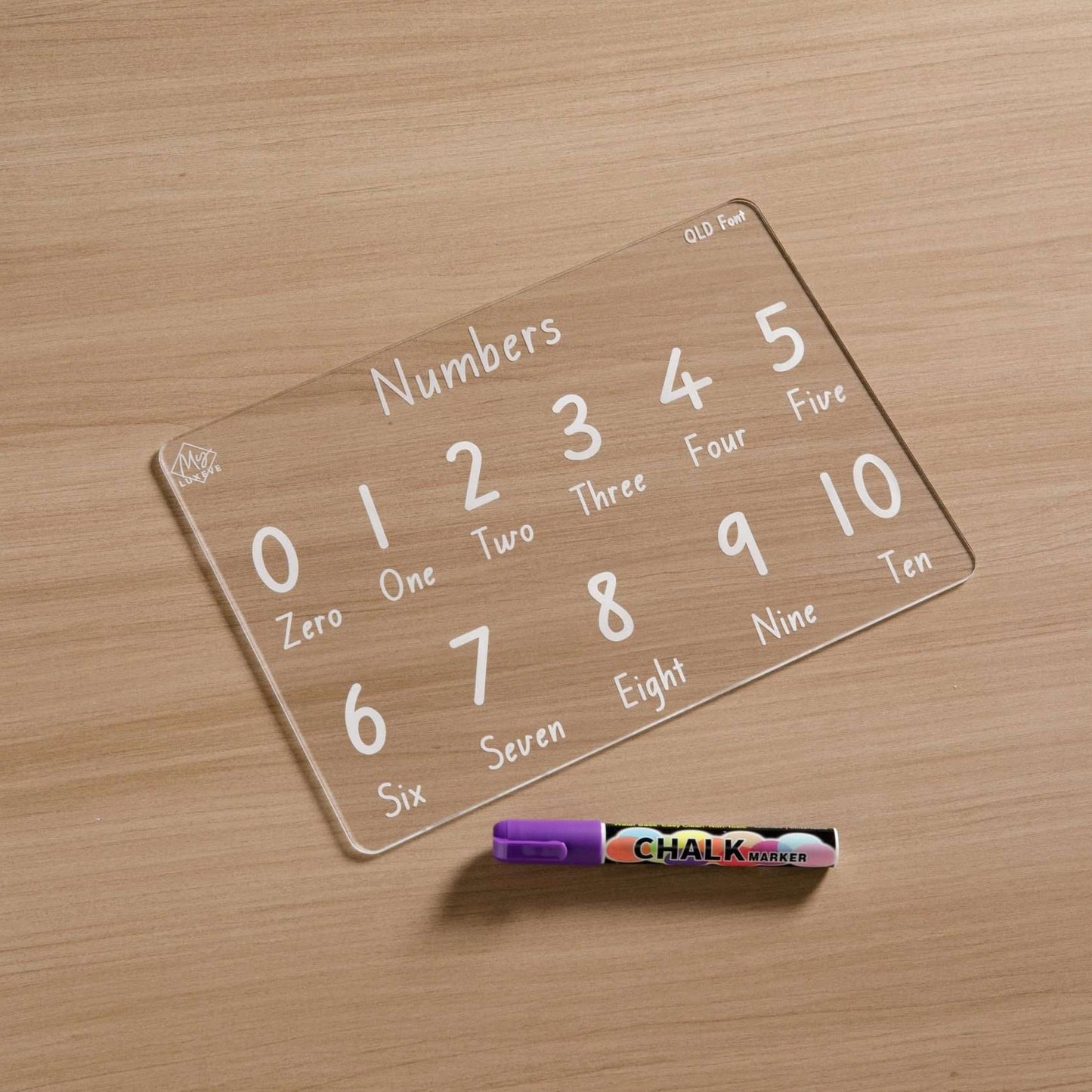 Numbers Learning Board with Chalk Marker
