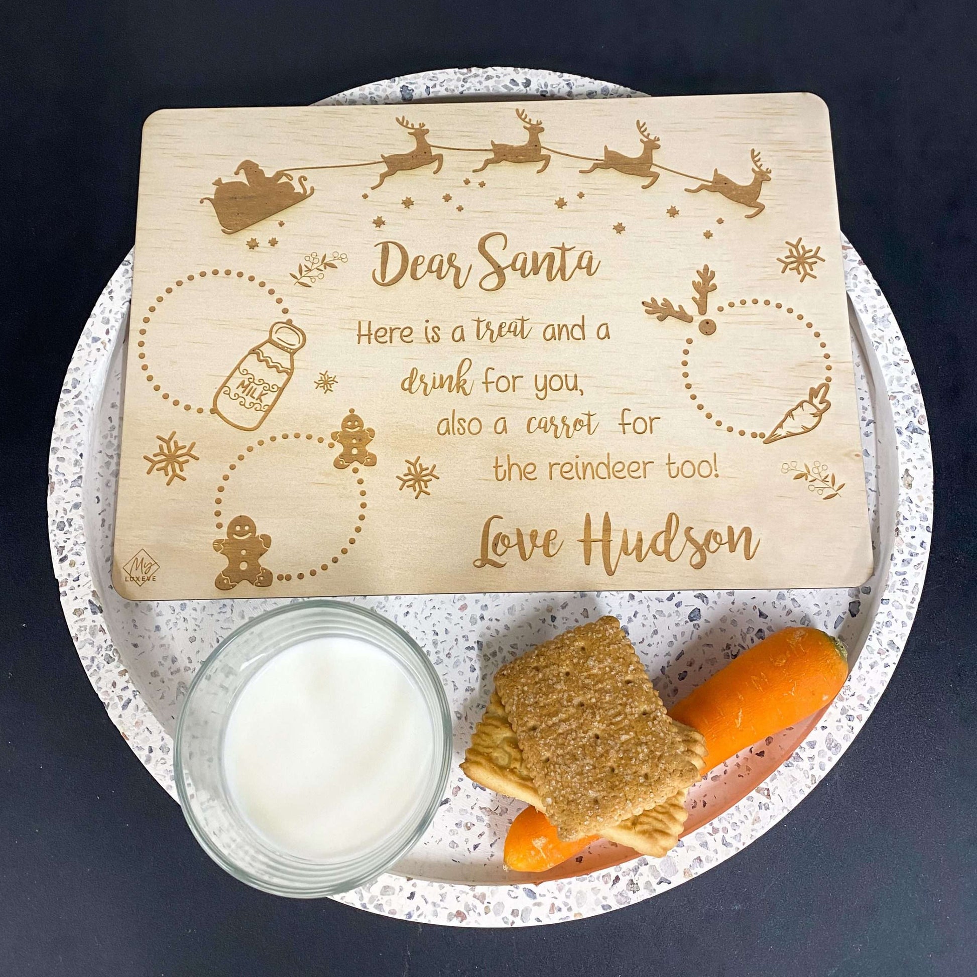 Personalised Christmas Santa Treat Board