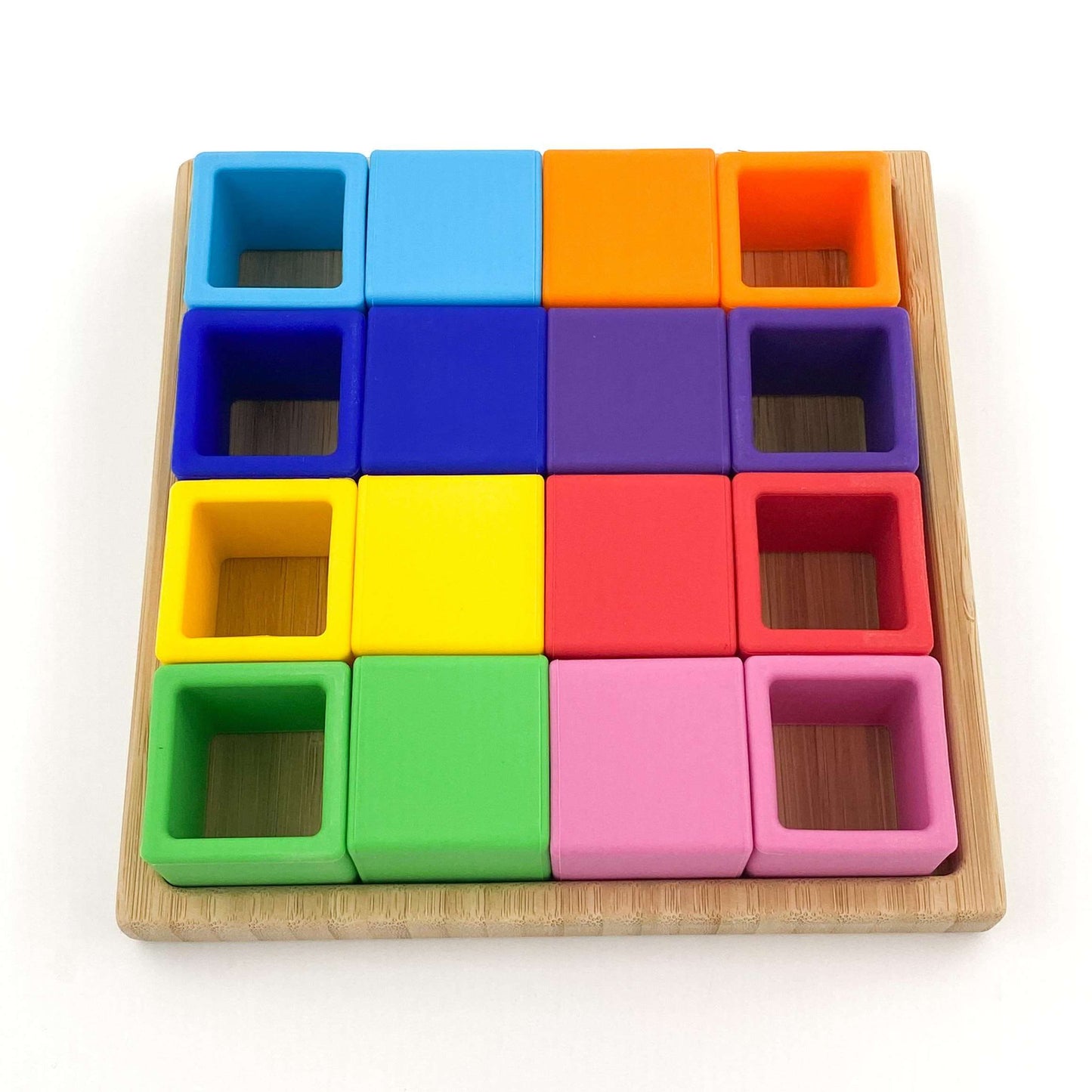 Silicone Rainbow Stacking Cubes